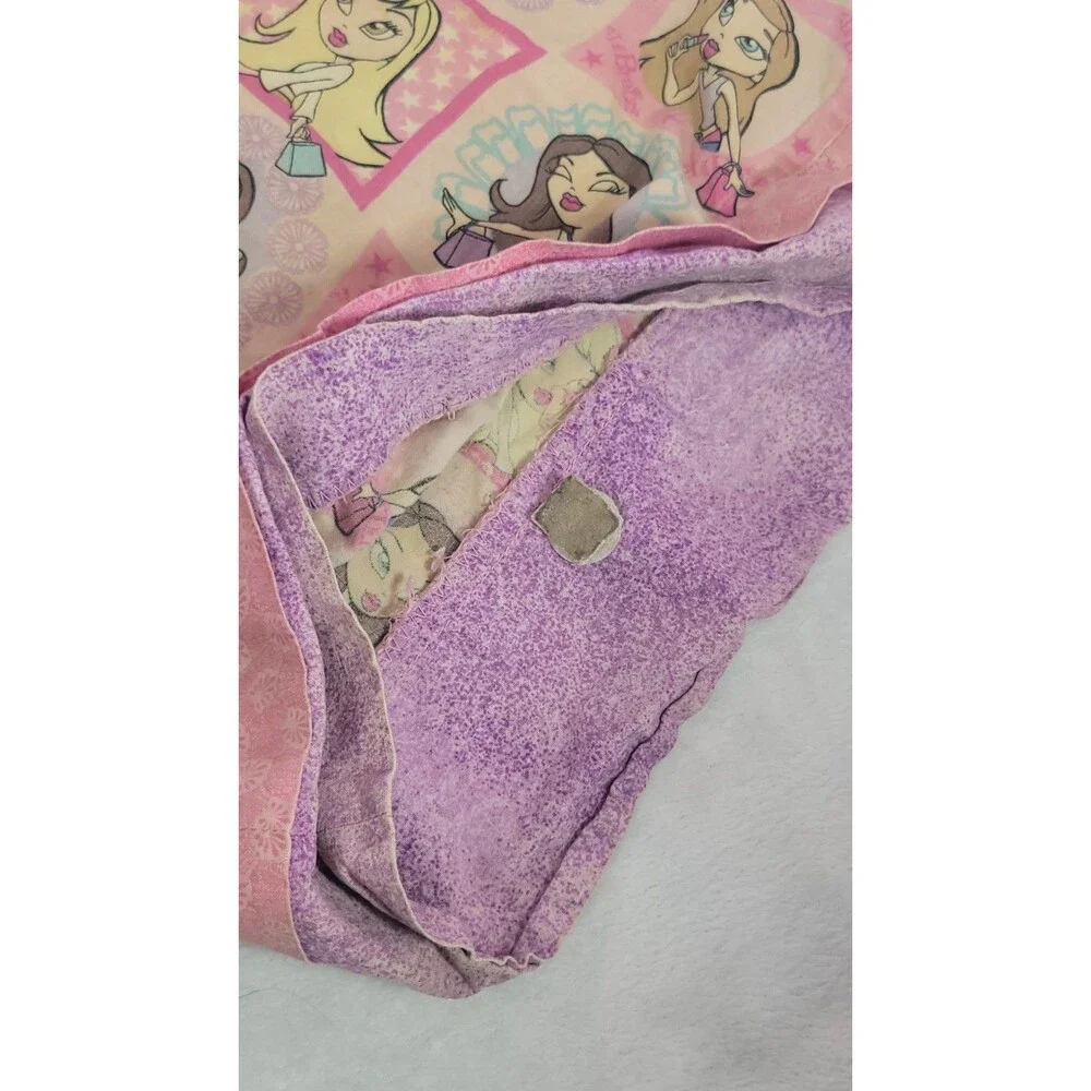 Vintage 2004 Lil Bratz Pink Standard Pillowcase Y2K MGA Doll Pillow Cover Decor